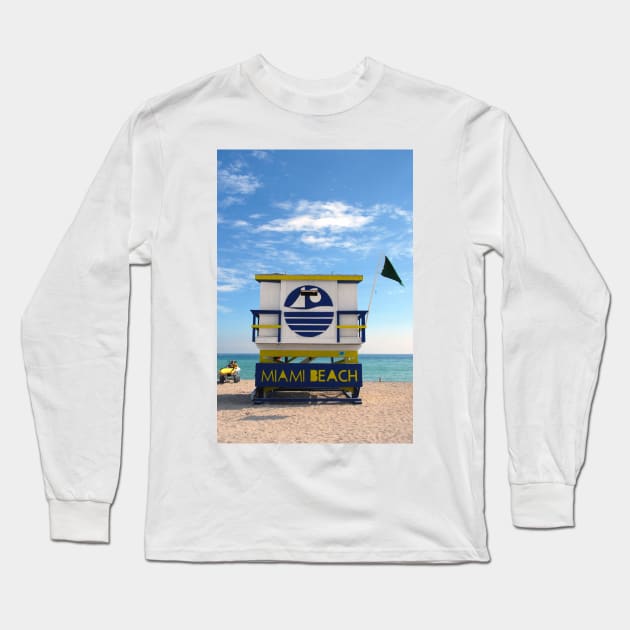 "Life Guard Stand" Long Sleeve T-Shirt by dltphoto